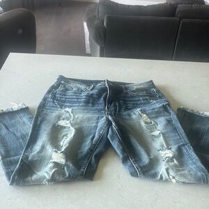 Buckle ripped skinny jeans, like new